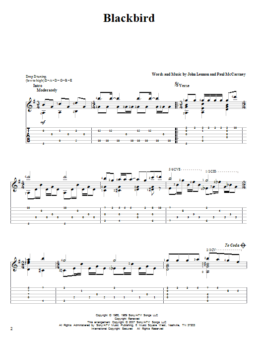 blackbird melody pdf